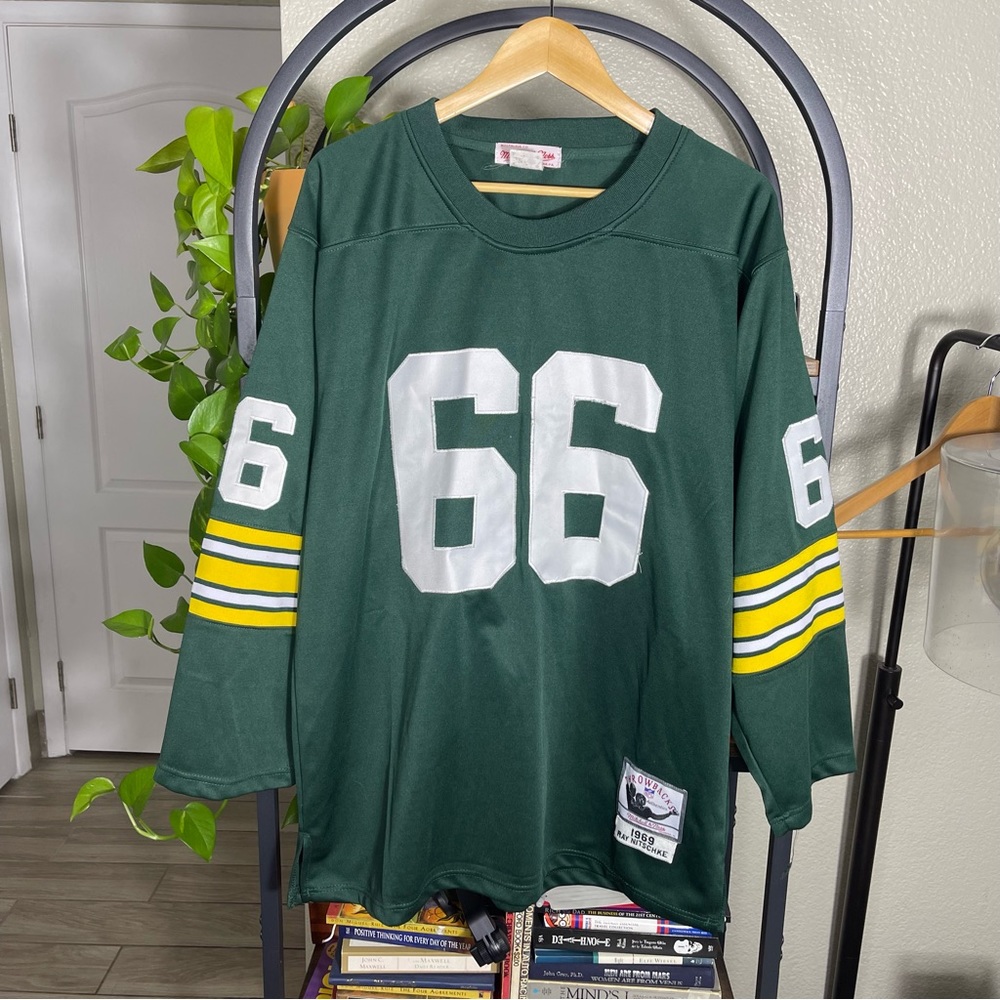 Green Bay Packers Throwbacks Ray Nitschke #66 NFL Football Jersey XL Vintage Men